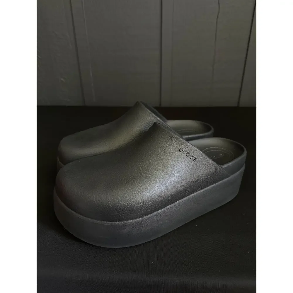 Crocs Dylan Platform Clog Slip On Black Mules Shoes Size 10 - Picture 6 of 16